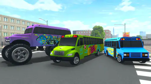 스쿨버스 운전 3D 시뮬레이터 게임 screenshot