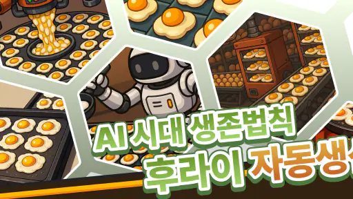 연탄후라이 키우기 - 퇴사 인생 성공신화 방치형 디펜스 screenshot