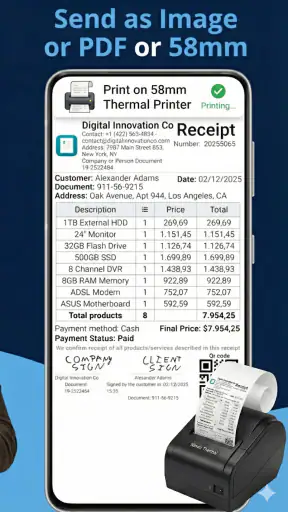 영수증 및 견적 - PDF screenshot