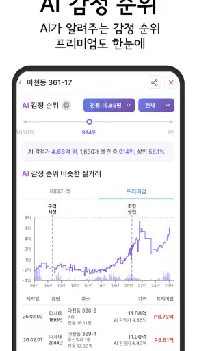 재개발닷컴 - 구역별 실거래가, 진행현황 정보 screenshot