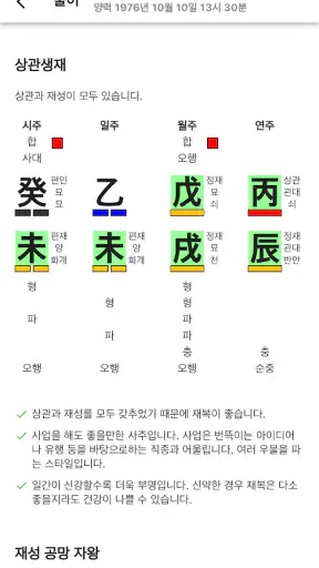 정해 만세력 - 훌륭한 사주풀이 도우미 screenshot