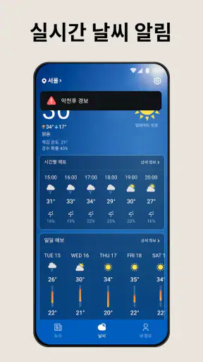 지역 날씨 뉴스 - 레이더 screenshot