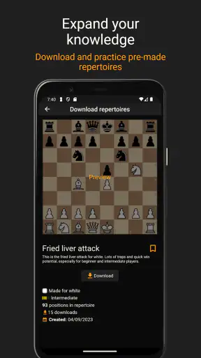 체스 준비 프로 오프닝 screenshot