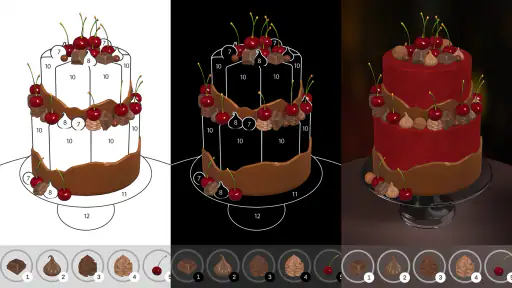 케이크 컬러링 3D screenshot