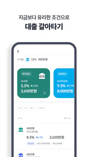 핀다 - 누적 금융사 최다 96개! 1분 대출비교 screenshot
