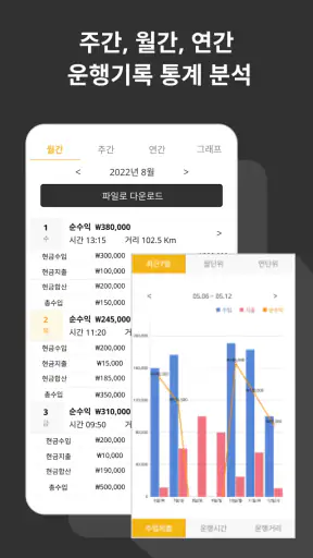 핸들링 - 택시일지 화물일지 모든 기사용 운행기록일지 screenshot