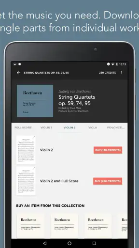 헨레 도서관- 원전 (Urtext) 악보 screenshot