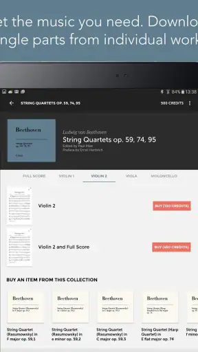 헨레 도서관- 원전 (Urtext) 악보 screenshot