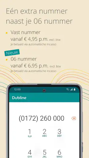 2 of meer telnrs op 1 mobiel. screenshot
