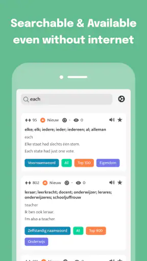 3000 Most Common Dutch Words screenshot