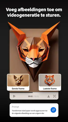 Adobe Firefly AI-foto & -video screenshot