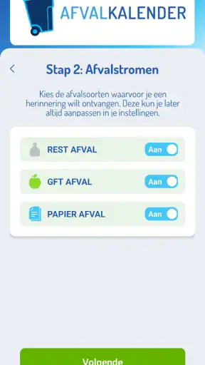 Afvalkalender screenshot