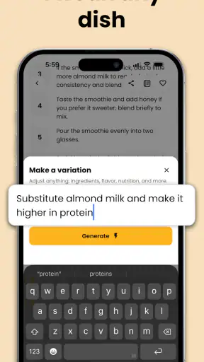 AI Recipe Generator: TasteBot screenshot