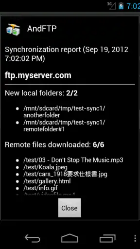 AndFTPPro screenshot
