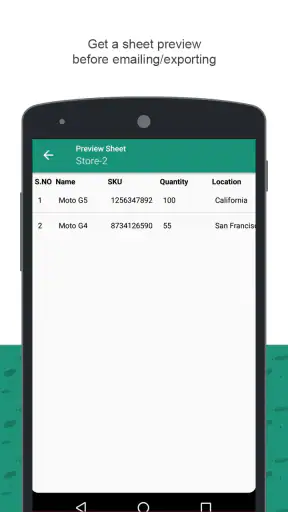 Barcode to Sheet screenshot