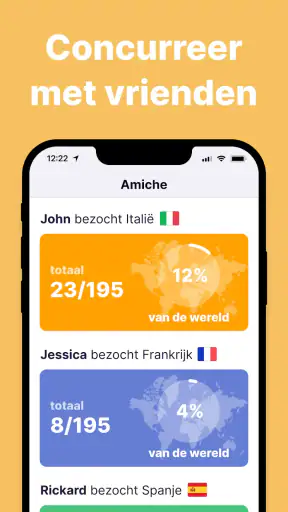 been: gemarkeerde landen screenshot