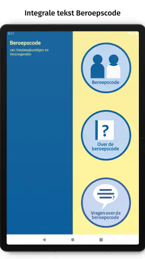 Beroepscode V&V screenshot