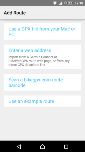 BikeGPX - Free cycle navigator screenshot