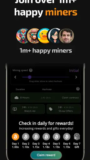 Bitcoin-mijnbouw (Cryptominer) screenshot