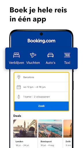 Booking.com Hotelreserveringen screenshot