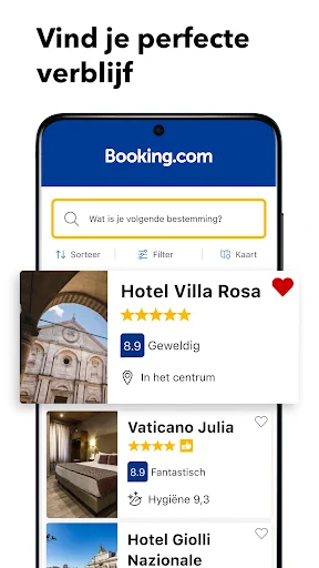 Booking.com Hotelreserveringen screenshot