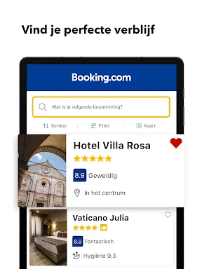 Booking.com Hotelreserveringen screenshot