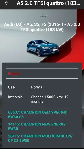Champion Olie Aanbeveling screenshot