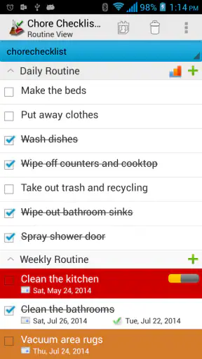 Chore Checklist screenshot