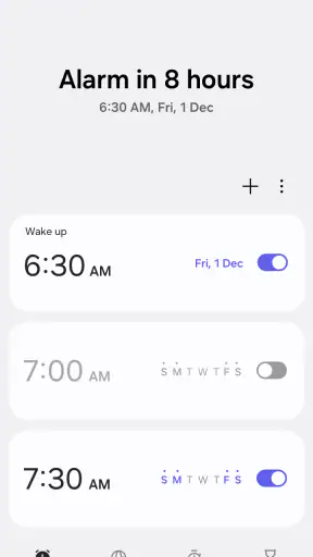Clock screenshot