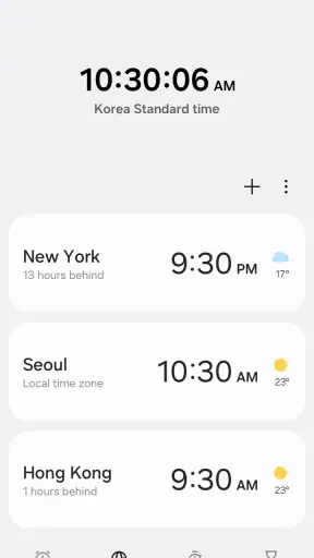 Clock screenshot
