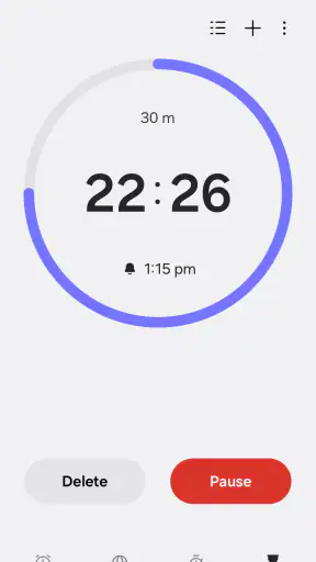 Clock screenshot