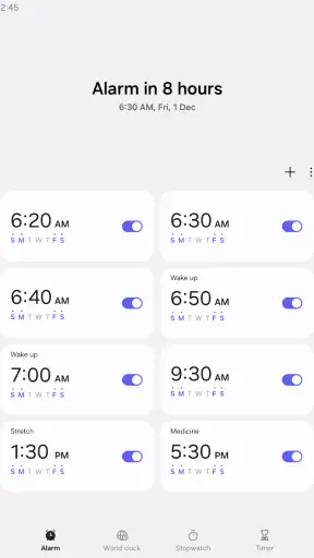 Clock screenshot