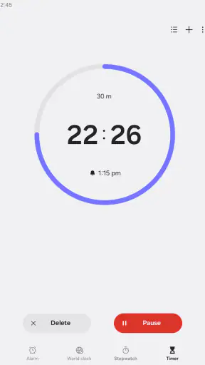 Clock screenshot