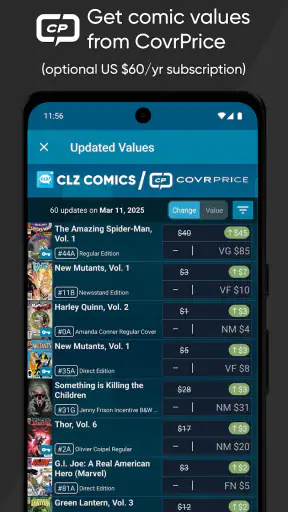 CLZ Comics, stripboeken beheer screenshot