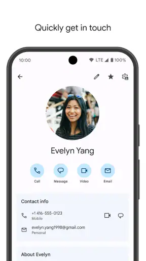 Contacten screenshot