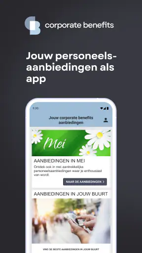 corporate benefits Benelux screenshot