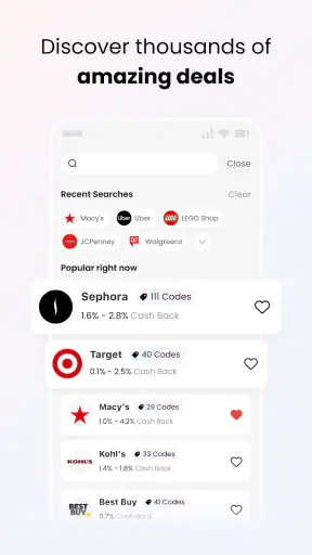 Coupert - Coupons & Cash Back screenshot