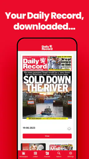 Daily Record Newspaper screenshot