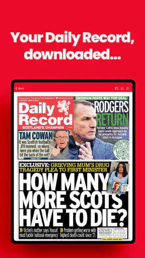 Daily Record Newspaper screenshot