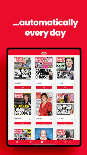 Daily Record Newspaper screenshot