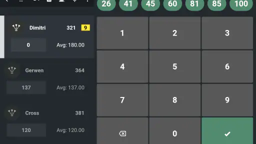 DARTS Scorebord 2026 screenshot
