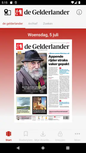De Gelderlander-Digitale krant screenshot