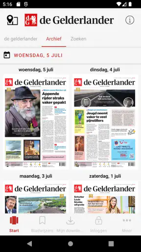De Gelderlander-Digitale krant screenshot
