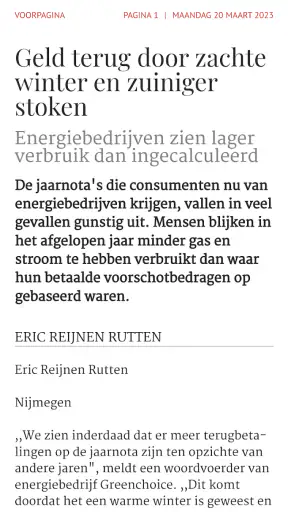De Gelderlander-Digitale krant screenshot