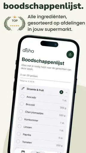 Disha: Weekmenu & Budget screenshot