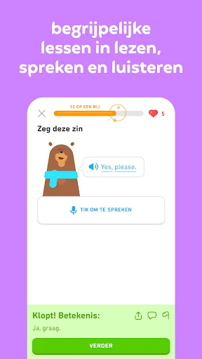 Duolingo: Taallessen screenshot