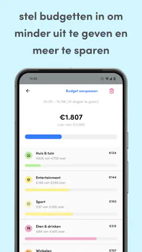 Dyme: Huishoudboekje & Budget screenshot