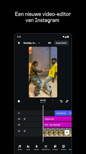 Edits, een Instagram-app screenshot