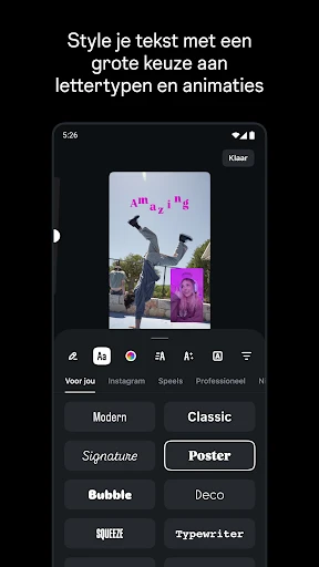 Edits, een Instagram-app screenshot