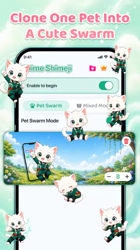 Emoji Battery & Shimeji Pet screenshot